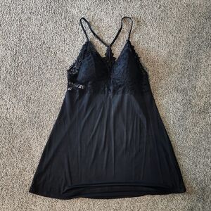 Auden Black Lace Intimate Slip Size M
